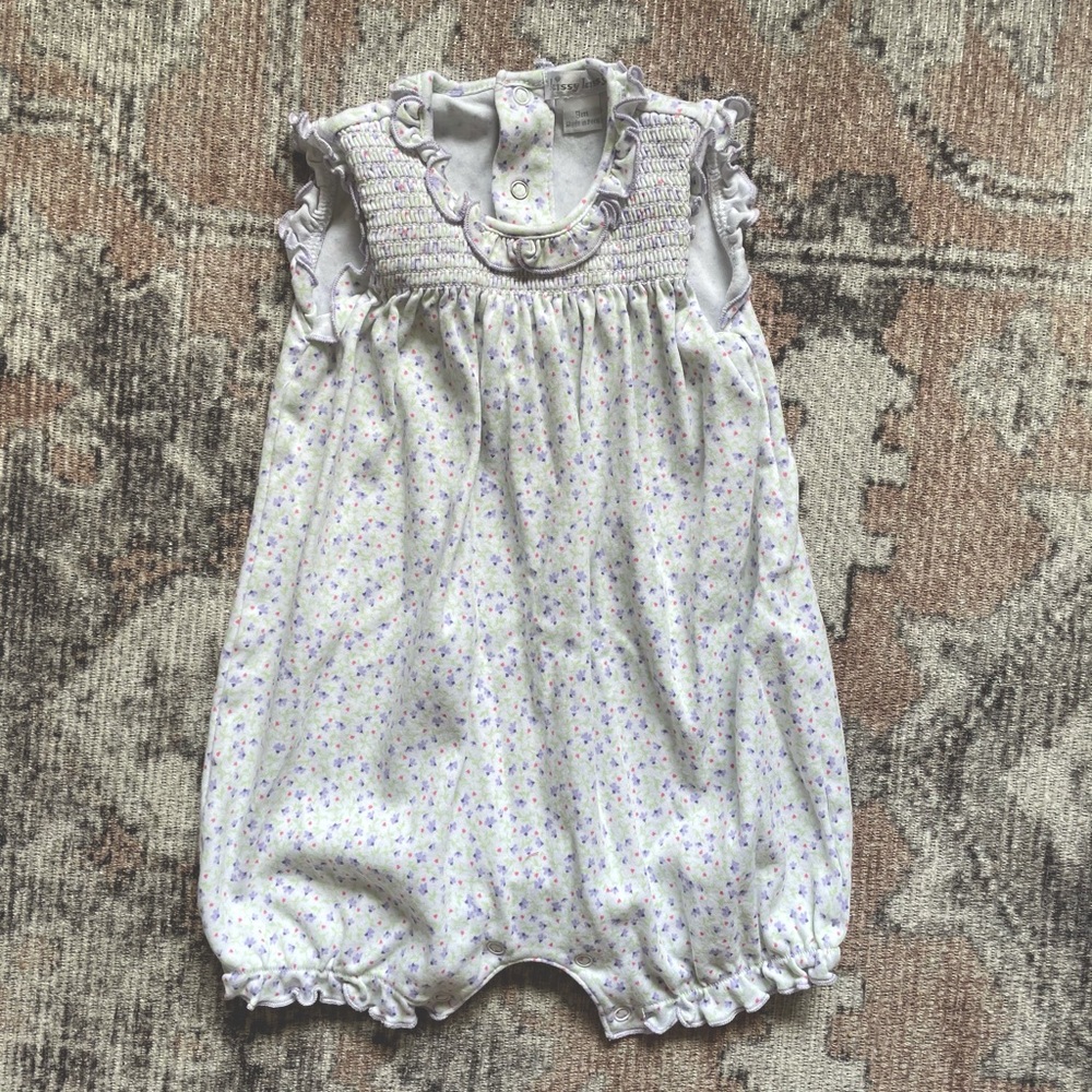 Kissy Kissy Purple Floral Romper